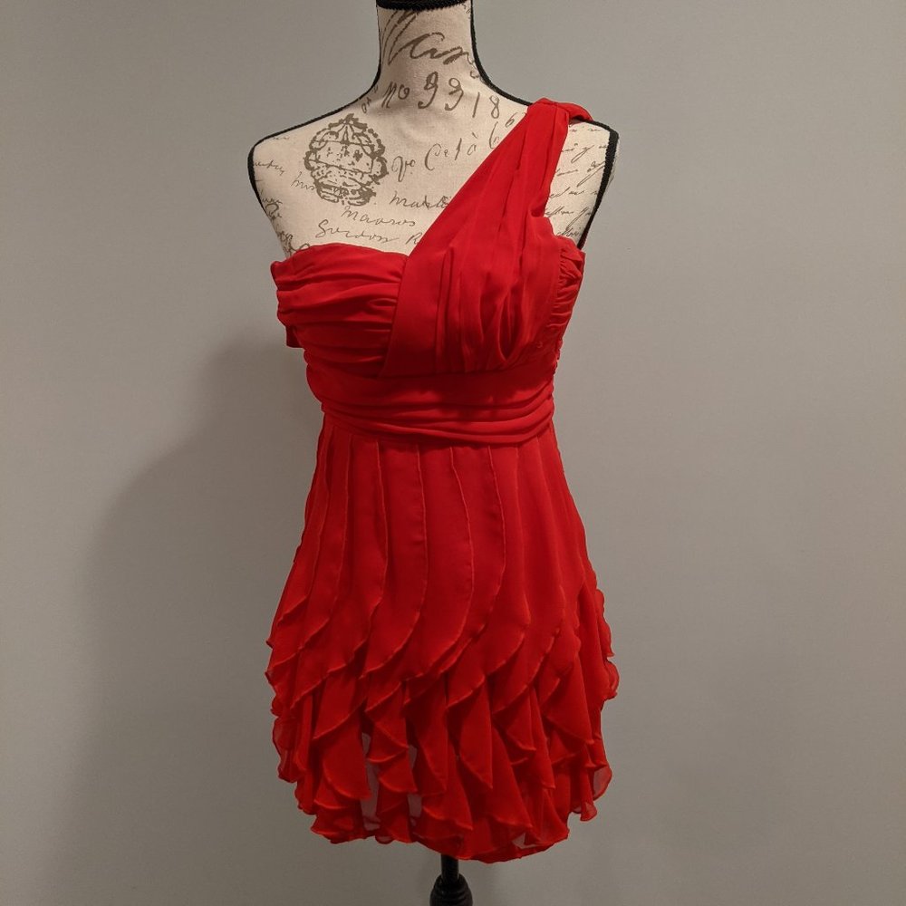 Red One Shoulder Dress